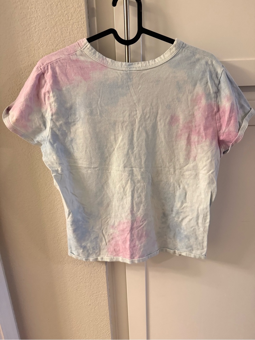 wild fable Pastel Tie-Dye Crop Top in Light Blue and Pink - Picture 3 of 3